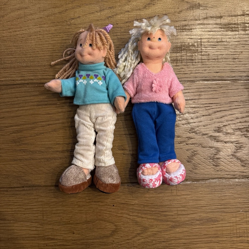 Vintage Ty Beanie Boppers 9" Cool Cassidy & Sweet Sally Dolls Tags intact EUC